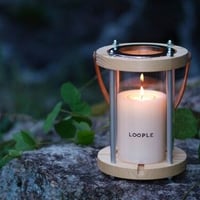 【LOOPLE（ループル）】キャンドルランタン「ウッド」Ｌ