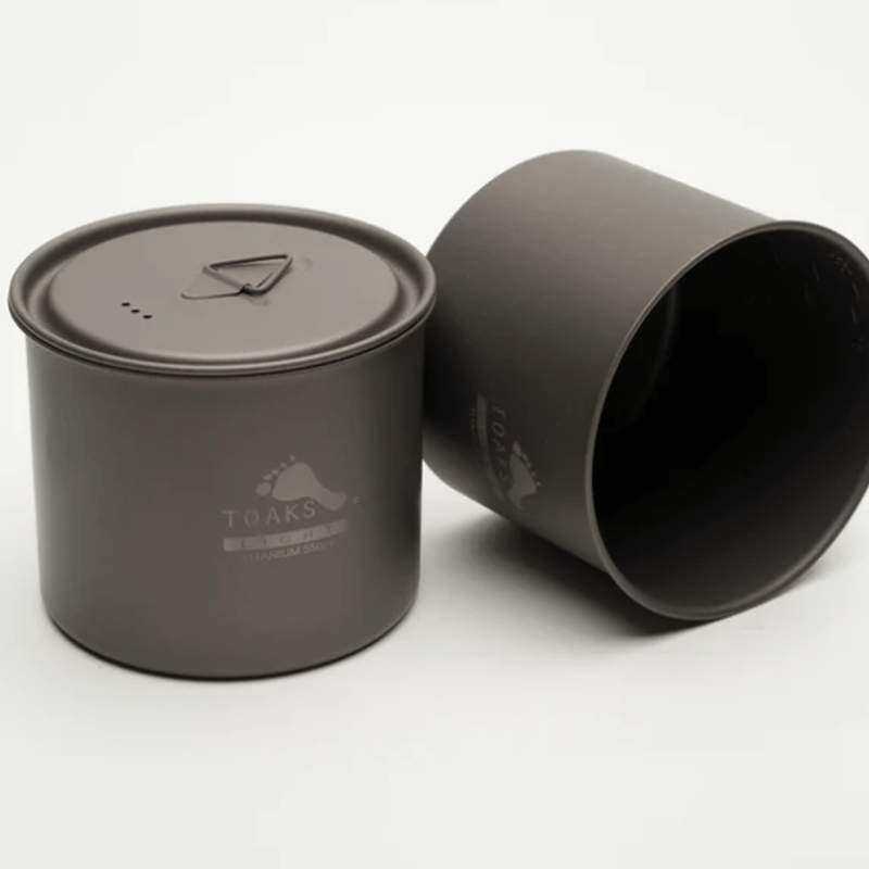 TOAKS】 ウルトラライトチタンポットセット 550ml (蓋つき・ハンドル