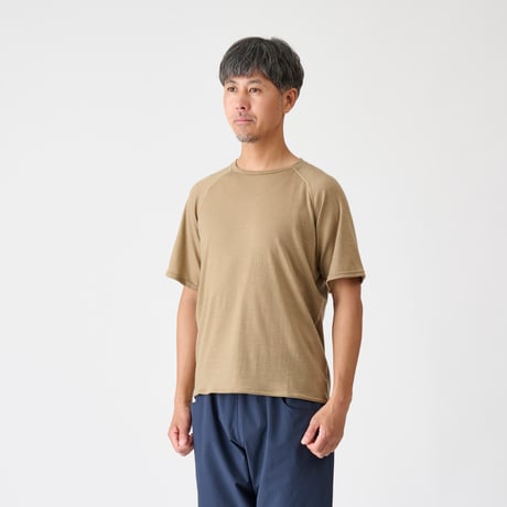 【AXESQUIN（アクシーズクイン）】Creare Merino Tencel SS Tee（クレアーレメリノテンセル ショートスリーブティー）