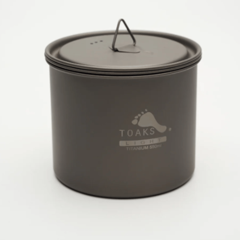 TOAKS】 ウルトラライトチタンポットセット 550ml (蓋つき・ハンドル