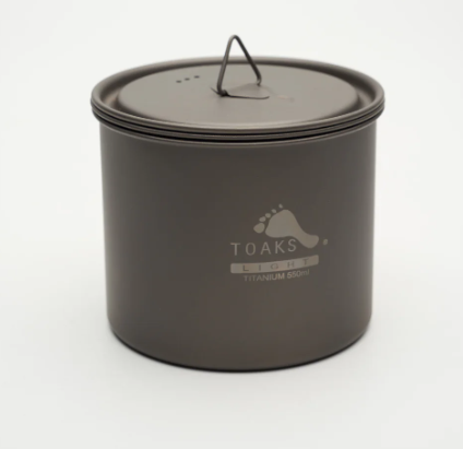 TOAKS】 ウルトラライトチタンポットセット 550ml (蓋つき・ハンドル