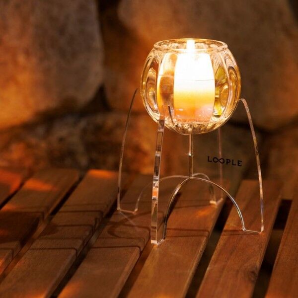 キャンドルグラススタンド クリア | yellowknife Outdoor Shop