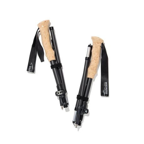 【DESCHUTES（デシューツ）】3K GRAPHITE FOLDING STAFF（軽量カーボン製トレッキングポール）  ３つ折りタイプ