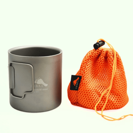 【TOAKS】 チタンダブルマグカップ 450ml