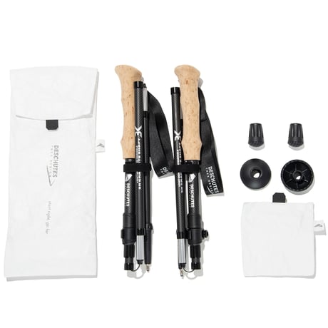 【DESCHUTES（デシューツ）】3K GRAPHITE FOLDING STAFF（軽量カーボン製トレッキングポール）  ３つ折りタイプ