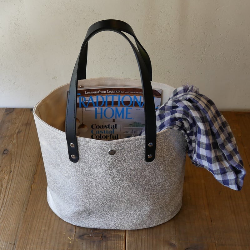 箔プリントトートバッグ / ブラック / Mサイズ（茂木商工コラボ