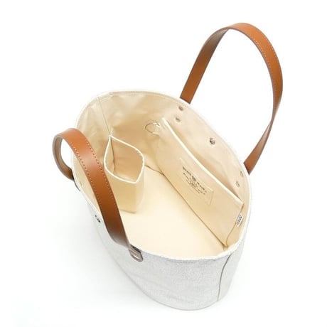 箔プリントトートバッグ / ブラウン / Mサイズ（茂木商工コラボ商品）