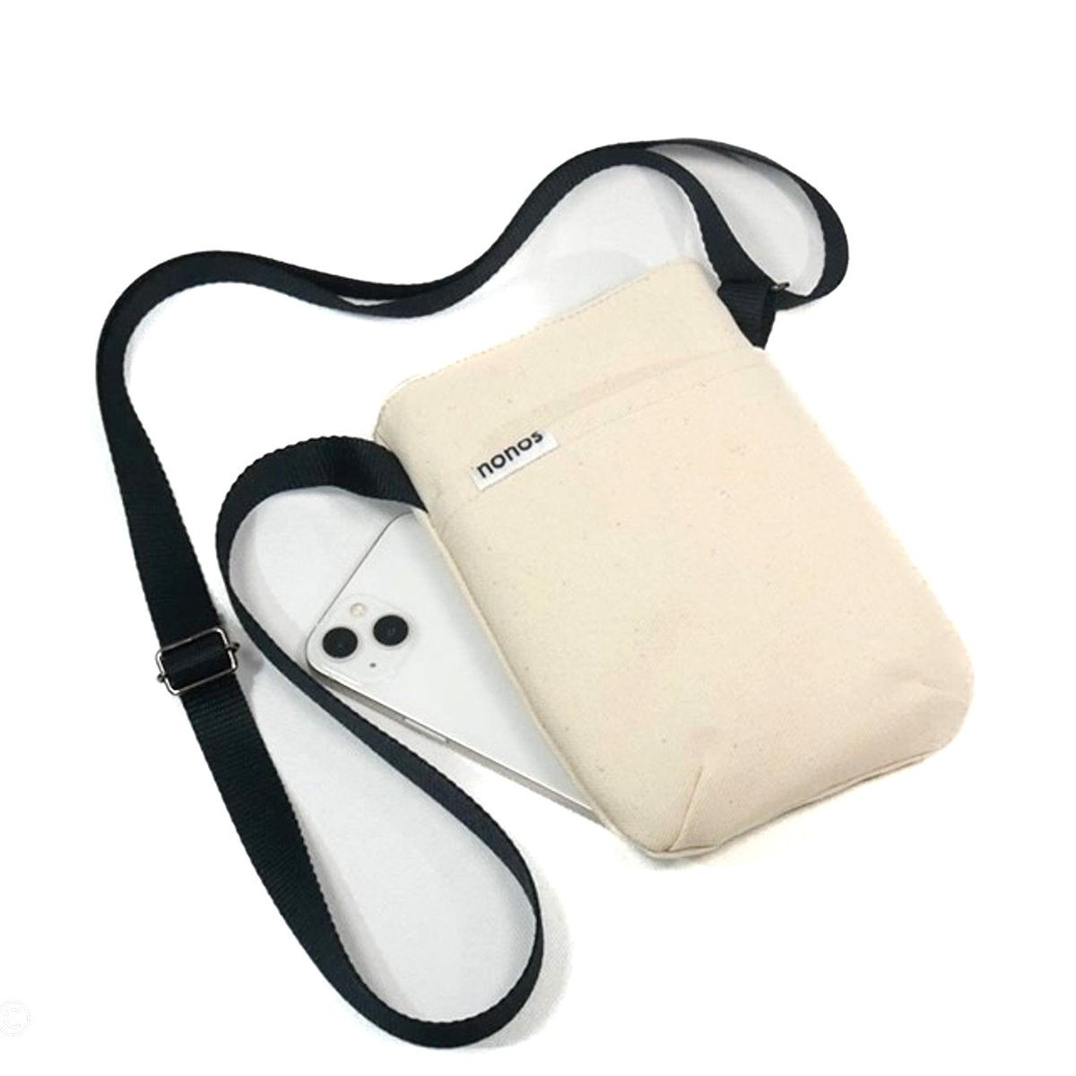 カラー スマホポシェット / キナリ（倉敷帆布使用） | nonos