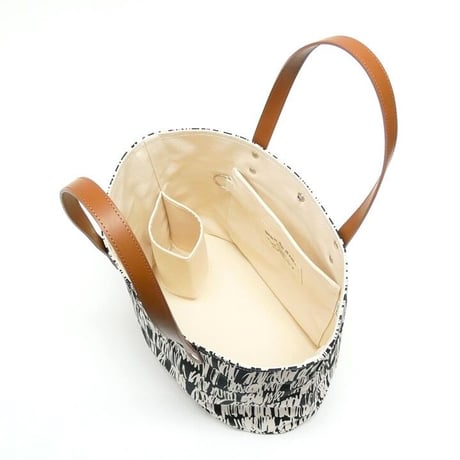 線画プリントトートバッグ / ブラウン / Mサイズ（ガレージランド＆茂木商工  コラボ商品）