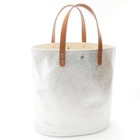 箔プリントトートバッグ / ブラウン / Lサイズ（茂木商工コラボ商品）