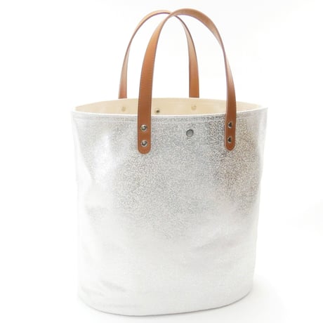 箔プリントトートバッグ / ブラウン / Lサイズ（茂木商工コラボ商品）