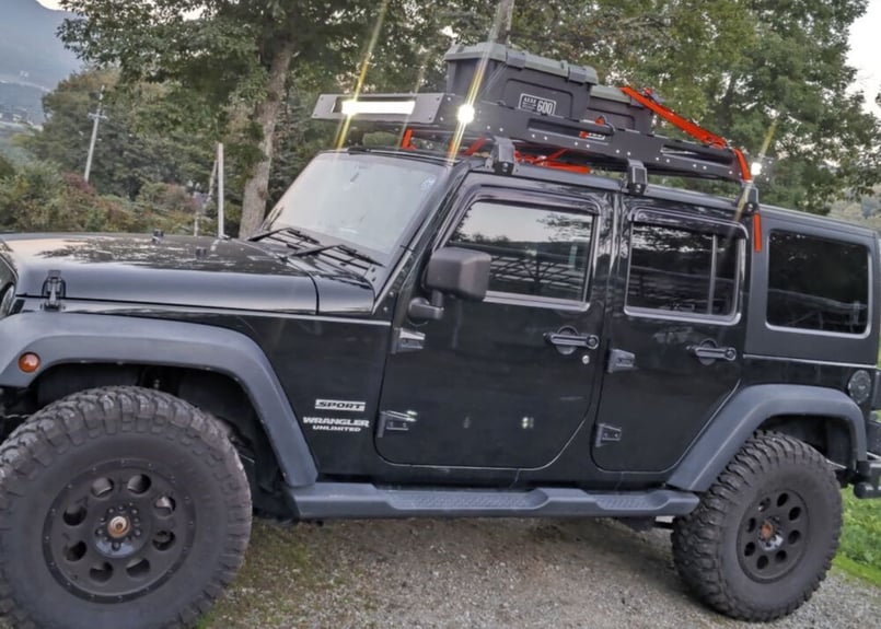 JK ルーフラック ハードトップ モールパネル Jeep Wrangler JK 2007