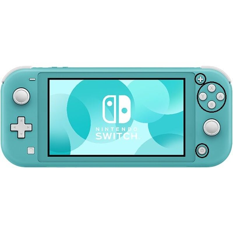 Nintendo Switch Lite 右側ボタンゴムラバー4点セット ...