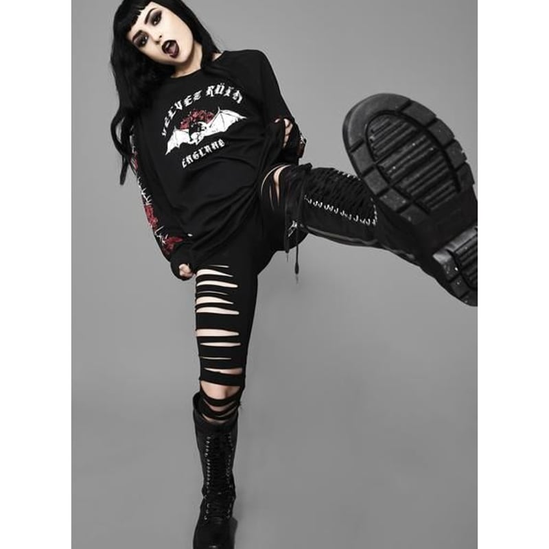 DOLLS KILL ドールズキル Widow ハイウエスト フィット レギンス