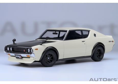 ”オンラインストア限定モデル”　AUTOart 1/18　日産 スカイライン 2000GT-R （KPGC110）チューンド・バージョン（ホワイト／カーボン・ボンネット）　77478