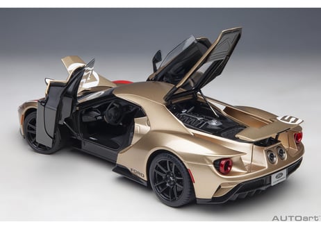AUTOart 1/18　フォード GT ホルマン・ムーディ ヘリテージ エディション （ゴールド／レッド）　72928