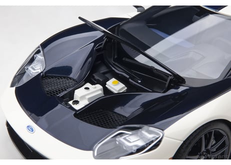 AUTOart 1/18　フォード GT '64 プロトタイプ ヘリテージ エディション （ホワイト／ダークブルー）　72926