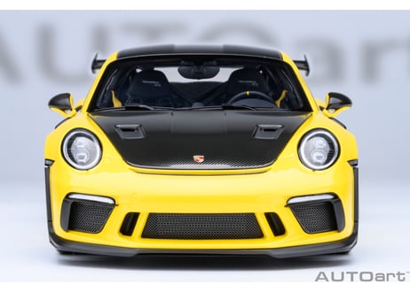 AUTOart 1/18　ポルシェ 911 （991.2） GT3 RS ヴァイザッハ・パッケージ （イエロー／カーボンブラック）　78178