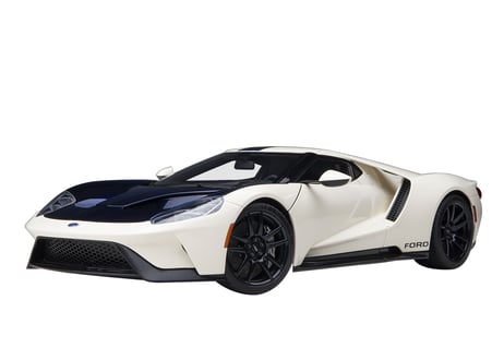 AUTOart 1/18　フォード GT '64 プロトタイプ ヘリテージ エディション （ホワイト／ダークブルー）　72926
