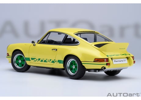 AUTOart 1/18　ポルシェ 911 カレラ 2.7 RS （ライトイエロー／グリーン・ストライプ）　78033