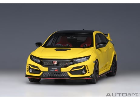 AUTOart 1/18　ホンダ シビック タイプR （FK8） リミテッド エディション （サンライトイエローⅡ）　73225