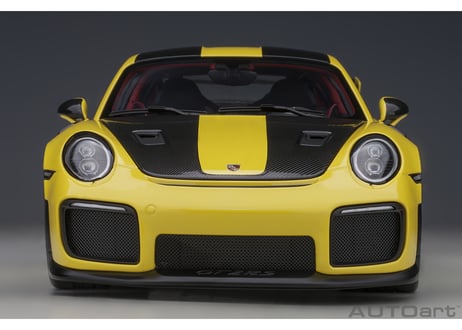 AUTOart 1/18　ポルシェ 911 （991.2） GT2 RS ヴァイザッハ・パッケージ （イエロー／カーボンブラック）　78172