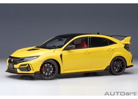 AUTOart 1/18　ホンダ シビック タイプR （FK8） リミテッド エディション （サンライトイエローⅡ）　73225