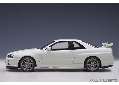AUTOart 1/18　日産 スカイライン GT-R （R34） Vスペック II （ホワイトパール）　77406