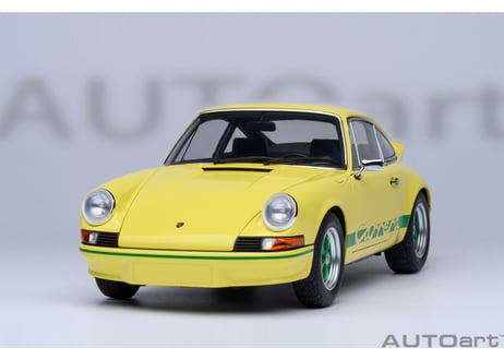 AUTOart 1/18　ポルシェ 911 カレラ 2.7 RS （ライトイエロー／グリーン・ストライプ）　78033