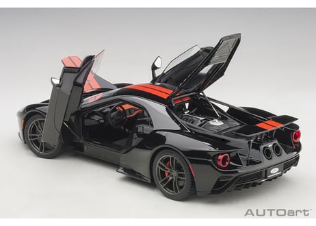 AUTOart 1/18　フォード GT 2017 （ブラック／オレンジ・ストライプ）　72945
