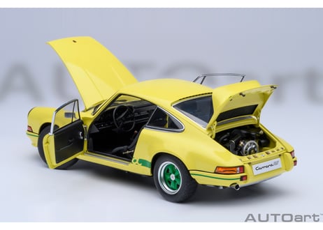 AUTOart 1/18　ポルシェ 911 カレラ 2.7 RS （ライトイエロー／グリーン・ストライプ）　78033