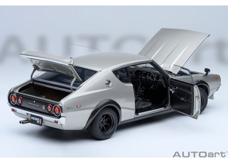 AUTOart 1/18　日産 スカイライン 2000GT-R （KPGC110） チューンド・バージョン （シルバー）　77466