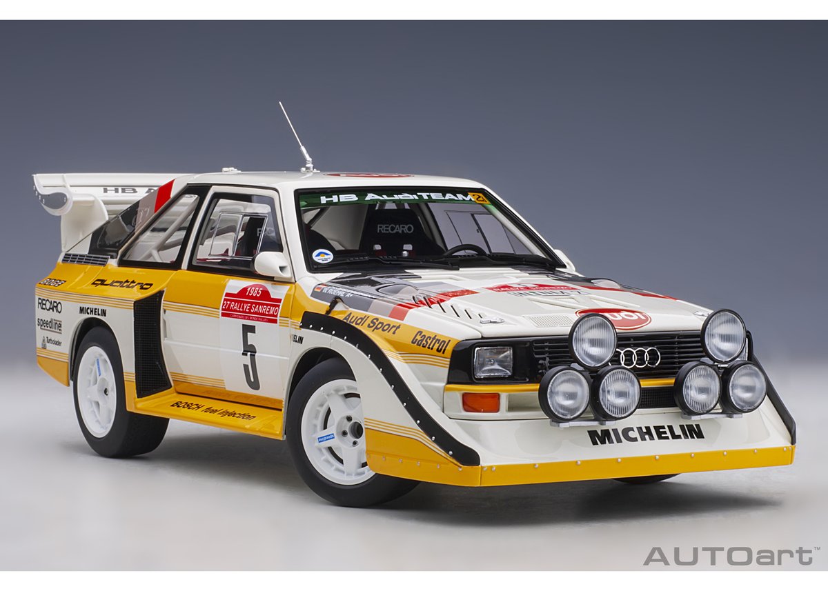 AUTOart 1/18 アウディ スポーツクワトロ S1 WRC 1985 #5 （ロール／