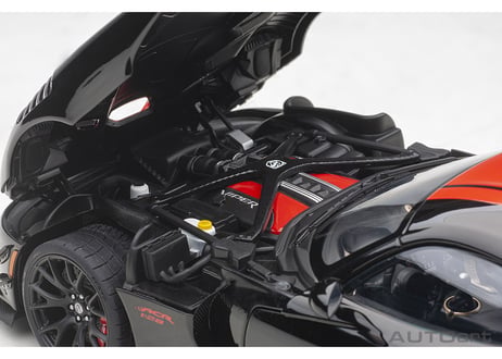 AUTOart 1/18　ダッジ バイパー 1:28 エディション ACR （ブラック／レッド・ストライプ）　71732