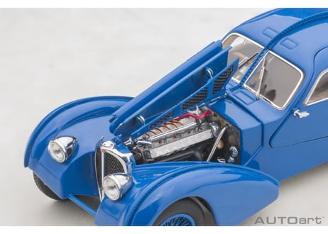 AUTOart 1/43　ブガッティ タイプ57SC アトランティック 1938 （ブルー／ワイヤースポークホイール）　50947