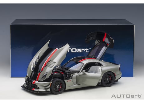 AUTOart 1/18　ダッジ バイパー ACR （メタリック・シルバー／ブラック・ストライプ）　71733