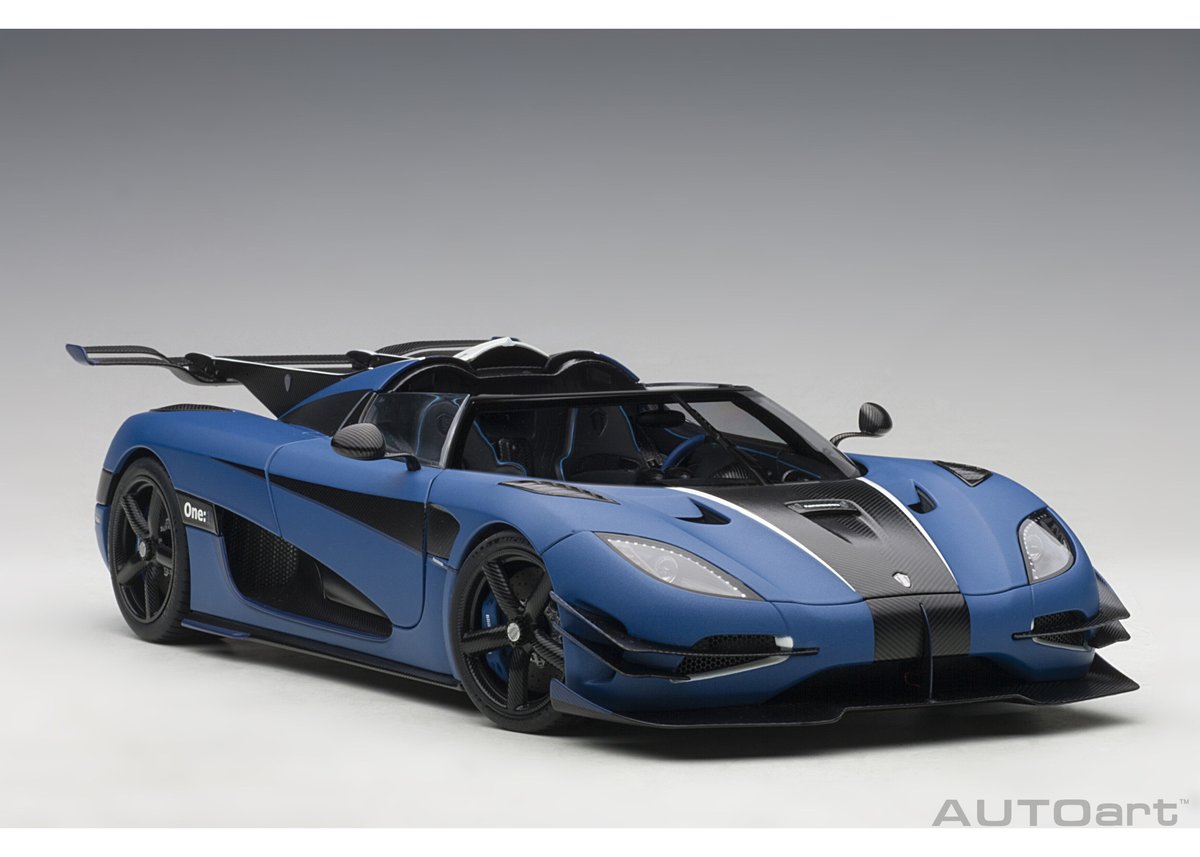 AUTOart 1/18 ケーニグセグ One:1 (マット・ブルー/カーボンブラック