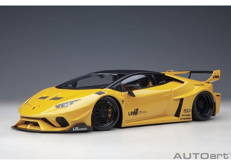 AUTOart 1/18　 リバティーウォーク LB‐シルエット ワークス ランボルギーニ ウラカン GT （メタリック・イエロー）　79127