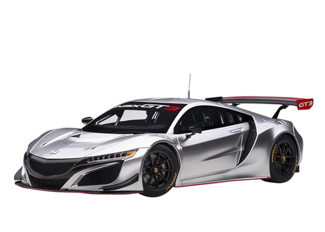 AUTOart 1/18　ホンダ NSX GT3 2018 （ハイパー・シルバー）＊開閉無　81897