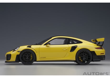 AUTOart 1/18　ポルシェ 911 （991.2） GT2 RS ヴァイザッハ・パッケージ （イエロー／カーボンブラック）　78172