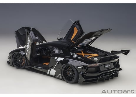 AUTOart 1/18　リバティーウォーク LB-WORKS ランボルギーニ アヴェンタドール リミテッドエディション （ブラック＜LBWK＞／カーボンブラック・ボンネット）　79244