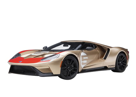AUTOart 1/18　フォード GT ホルマン・ムーディ ヘリテージ エディション （ゴールド／レッド）　72928