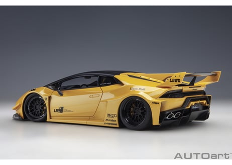AUTOart 1/18　 リバティーウォーク LB‐シルエット ワークス ランボルギーニ ウラカン GT （メタリック・イエロー）　79127