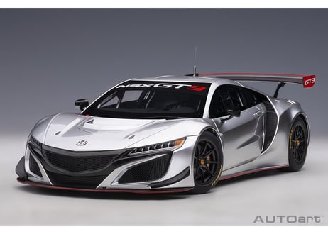 AUTOart 1/18　ホンダ NSX GT3 2018 （ハイパー・シルバー）＊開閉無　81897