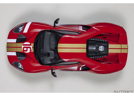 AUTOart 1/18　フォード GT アラン・マン ヘリテージ エディション （レッド／ゴールド・ストライプ）　72927