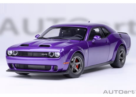 AUTOart 1/18　ダッジ チャレンジャー SRT スーパー ストック 2023 （パール・パープル ＜PLUM CRAZY＞）　71768