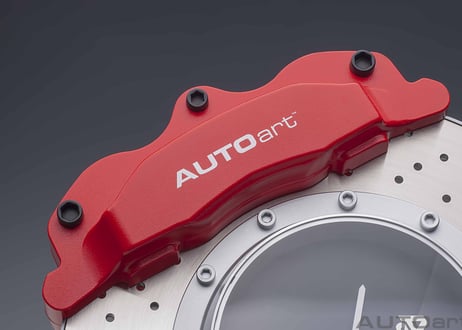 AUTOart  ブレーキディスク クロック （レッドキャリパー・シルバーセンター）　40011