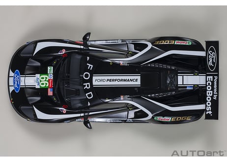 AUTOart 1/18　フォード GT 2019 #66 （ル・マン24時間レース LMGTE Proクラス）（ブラック／ホワイト）　81910