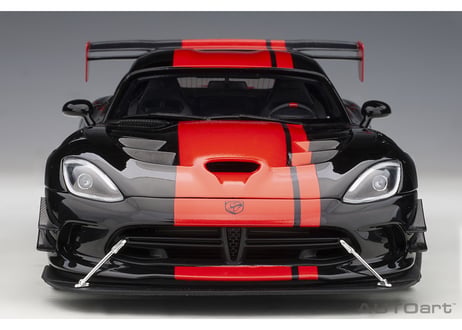 AUTOart 1/18　ダッジ バイパー 1:28 エディション ACR （ブラック／レッド・ストライプ）　71732