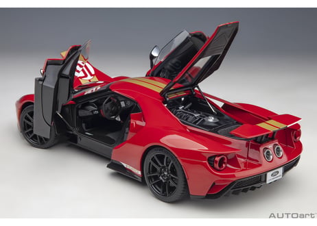 AUTOart 1/18　フォード GT アラン・マン ヘリテージ エディション （レッド／ゴールド・ストライプ）　72927